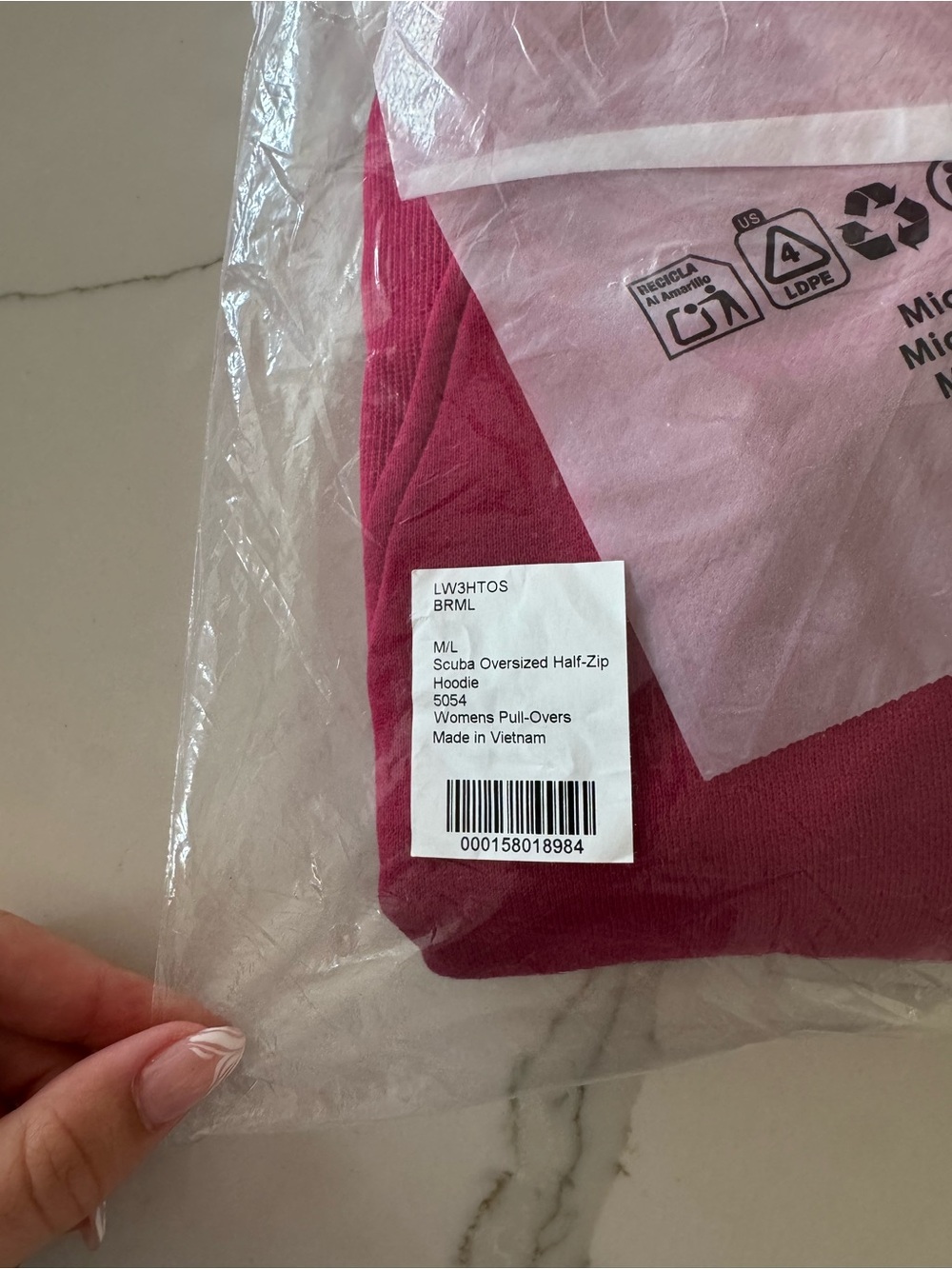 Lululemon M/L Oversized Half-Zip Hoodie - Raspberry Rave - Picture 3 of 3